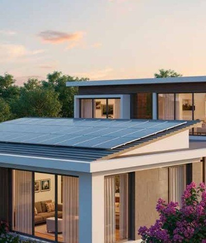 Luminous on-grid rooftop solar system on a home, installed by Soltech Power Solutions