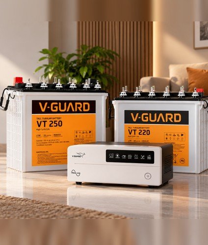 V-Guard tall tubular inverter batteries