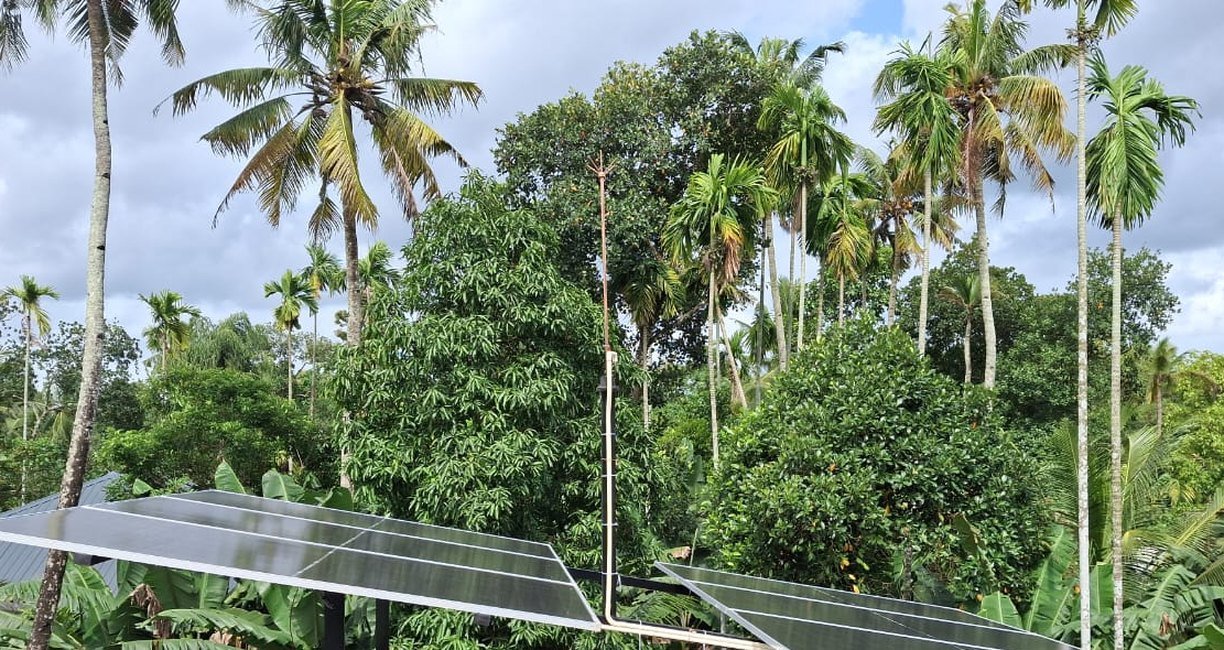 Tilted Rooftop Array, Sasthamcotta installed by Soltech Power Solutions at Sasthamcotta, Kollam